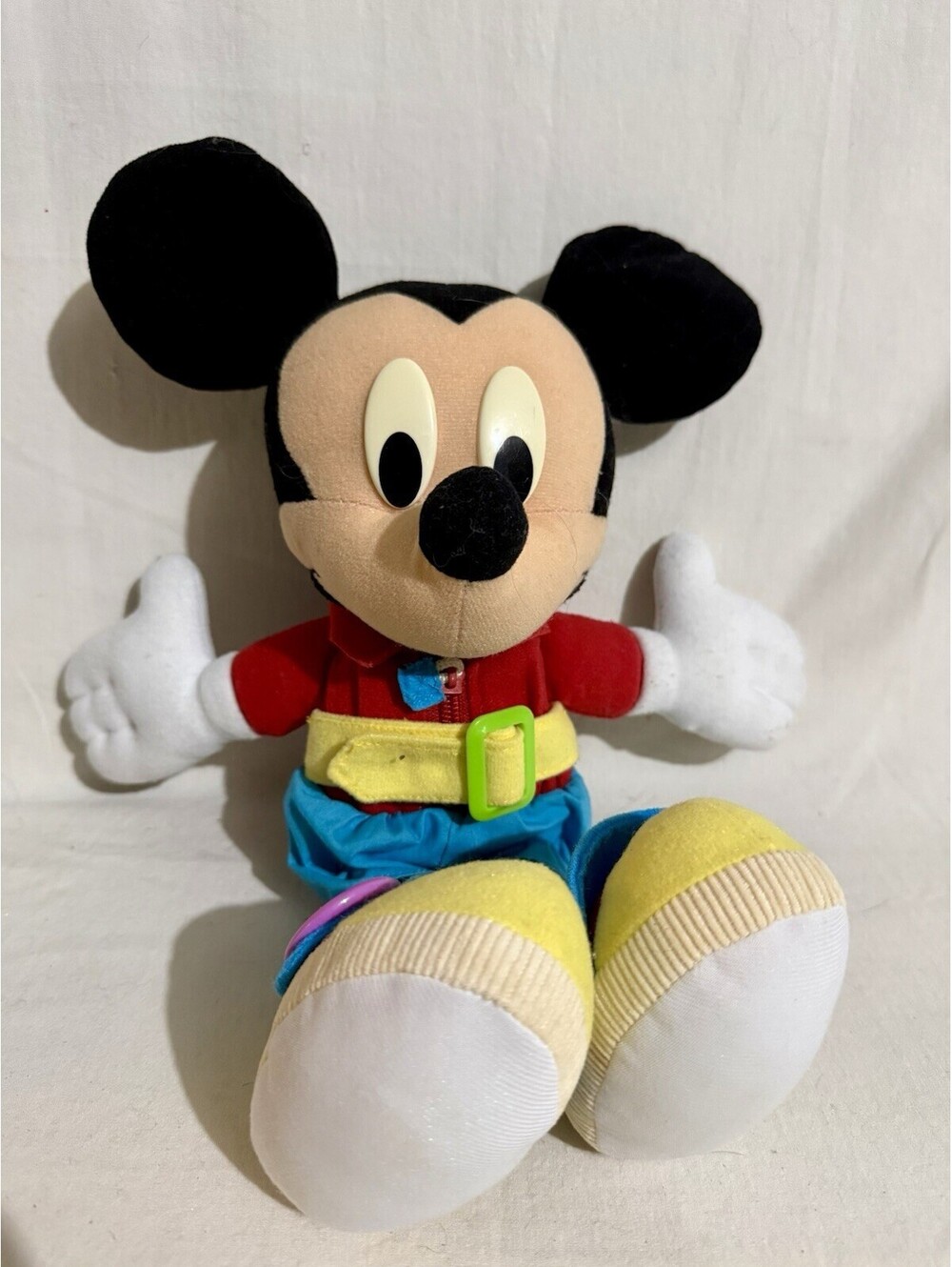 Vintage Disney Mickey Mouse Dress Me Up Plush 17”